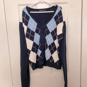 ~Brandy Melville~ Elizabeth Cotton Argyle Sweater